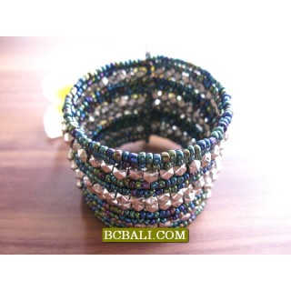 Bali Beads Cuff Bracelets Free Shipping Package